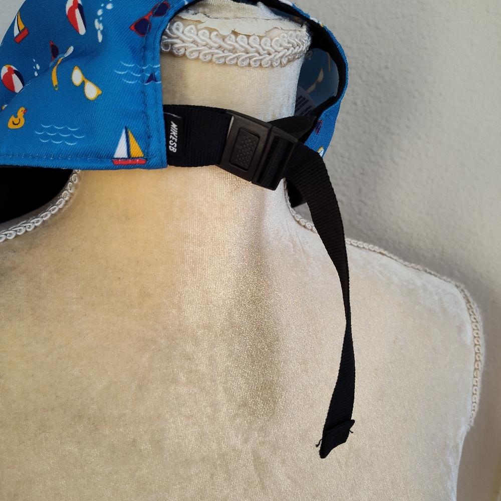 Nike SB Beach Motif 5 Panel Hat Cap Blue Yellow White Skateboarding Snapback - Picture 4 of 6